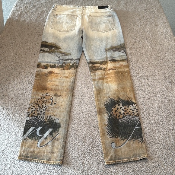 AMIRI Men Printed Safari Straight Jean size 36 inseam 35" - Picture 6 of 10